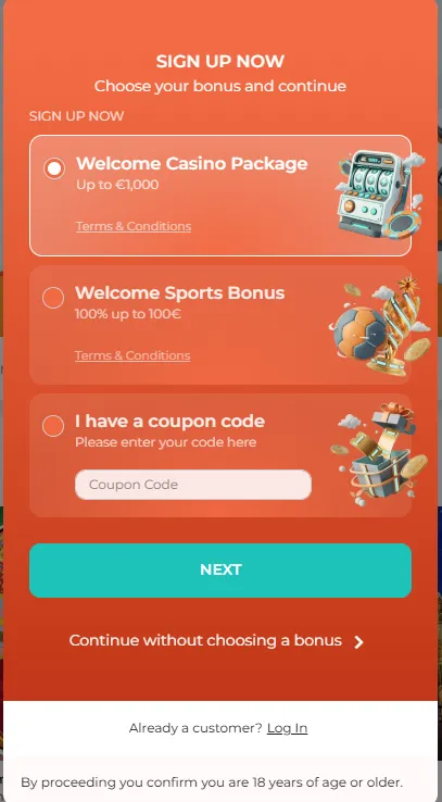 Spininio kazino registracija