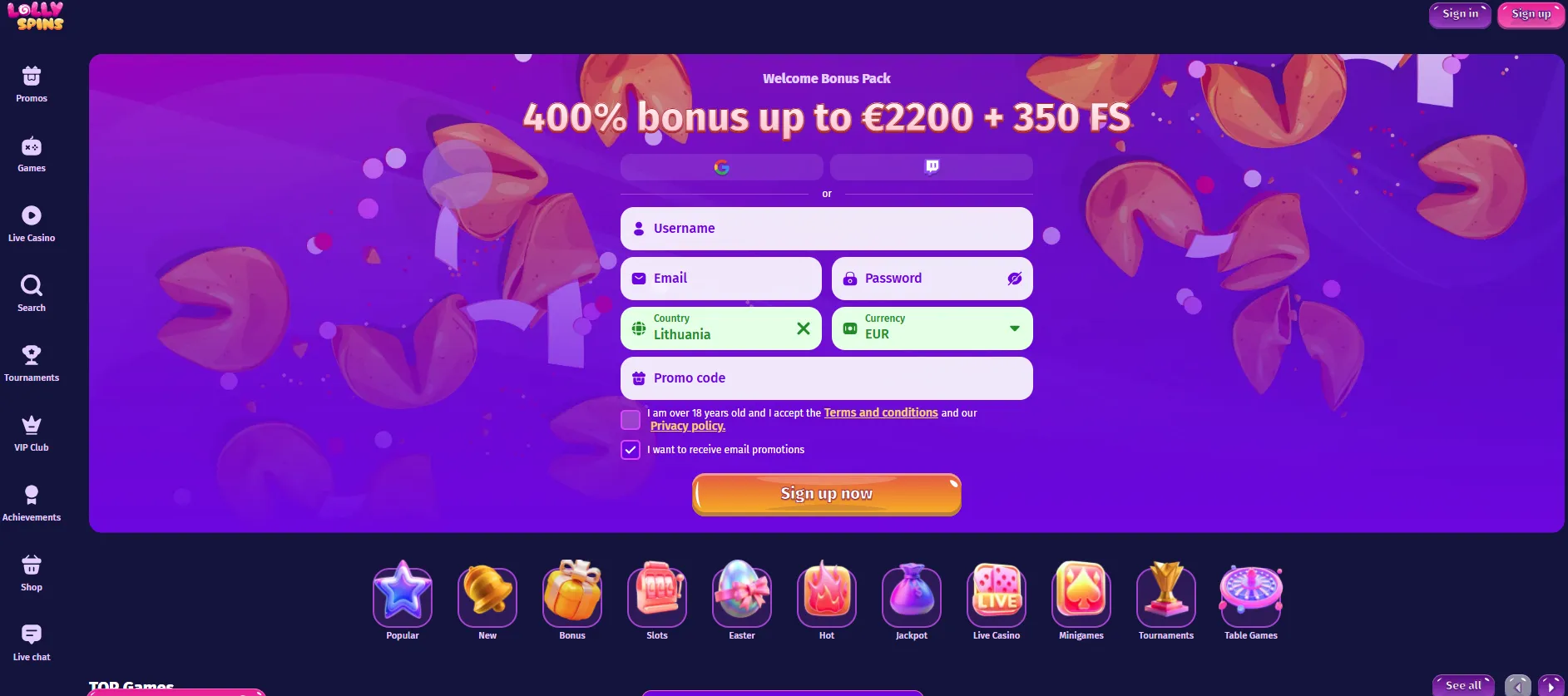 LollySpins Casino LollySpins Casino