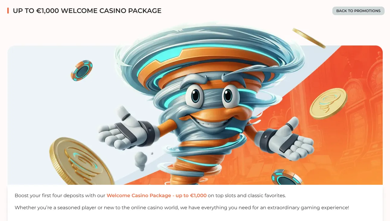 Spininio Casino premijos ir akcijos