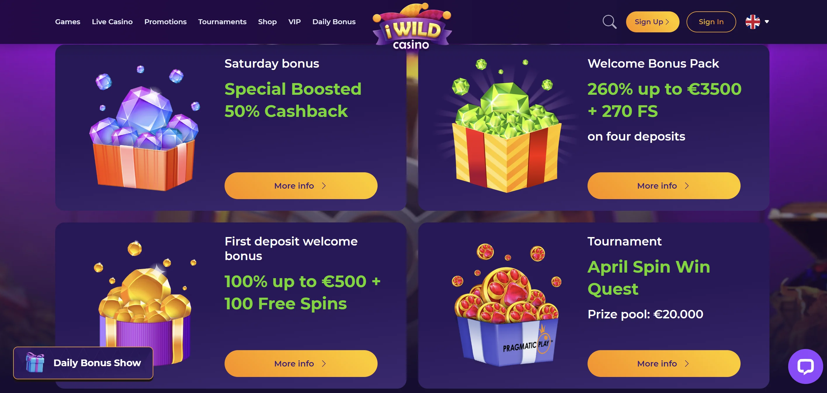 screenshot iWild Casino