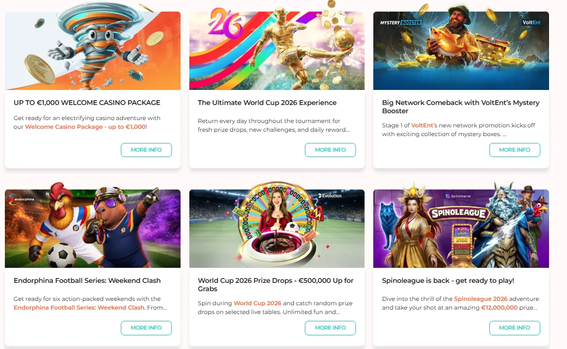 Spininio Casino premijos ir akcijos