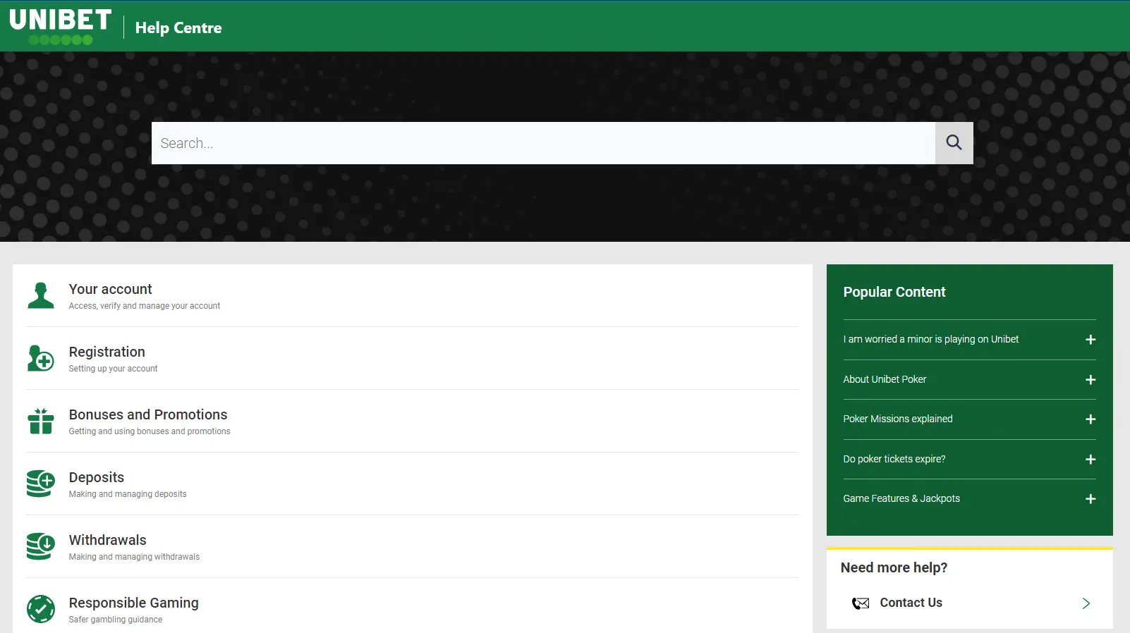 screenshot Unibet