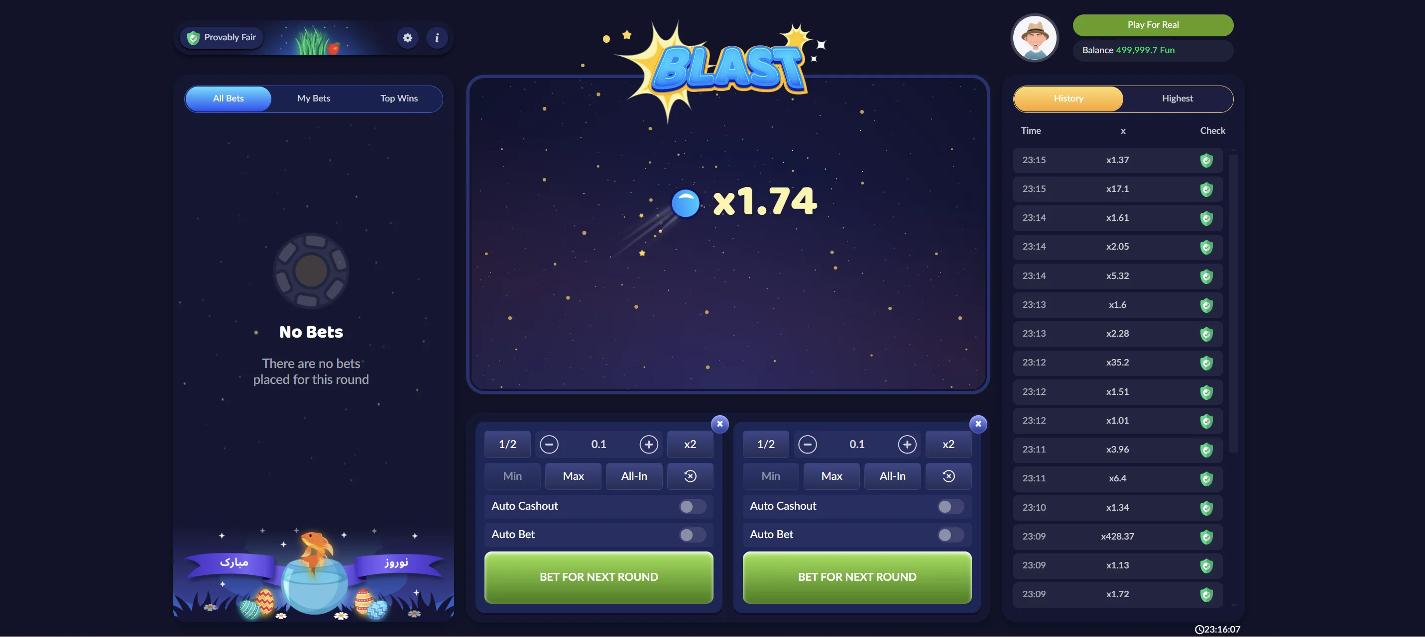 screenshot Blast slot