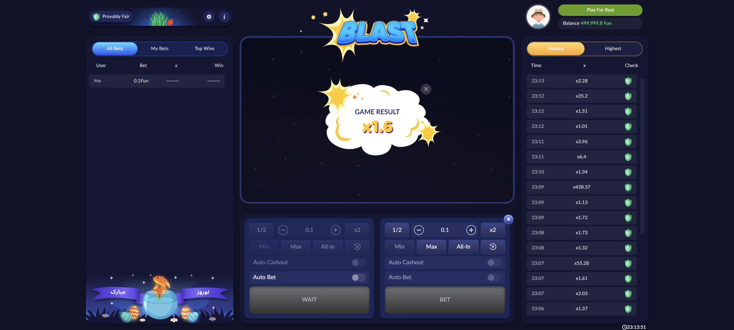 screenshot Blast slot