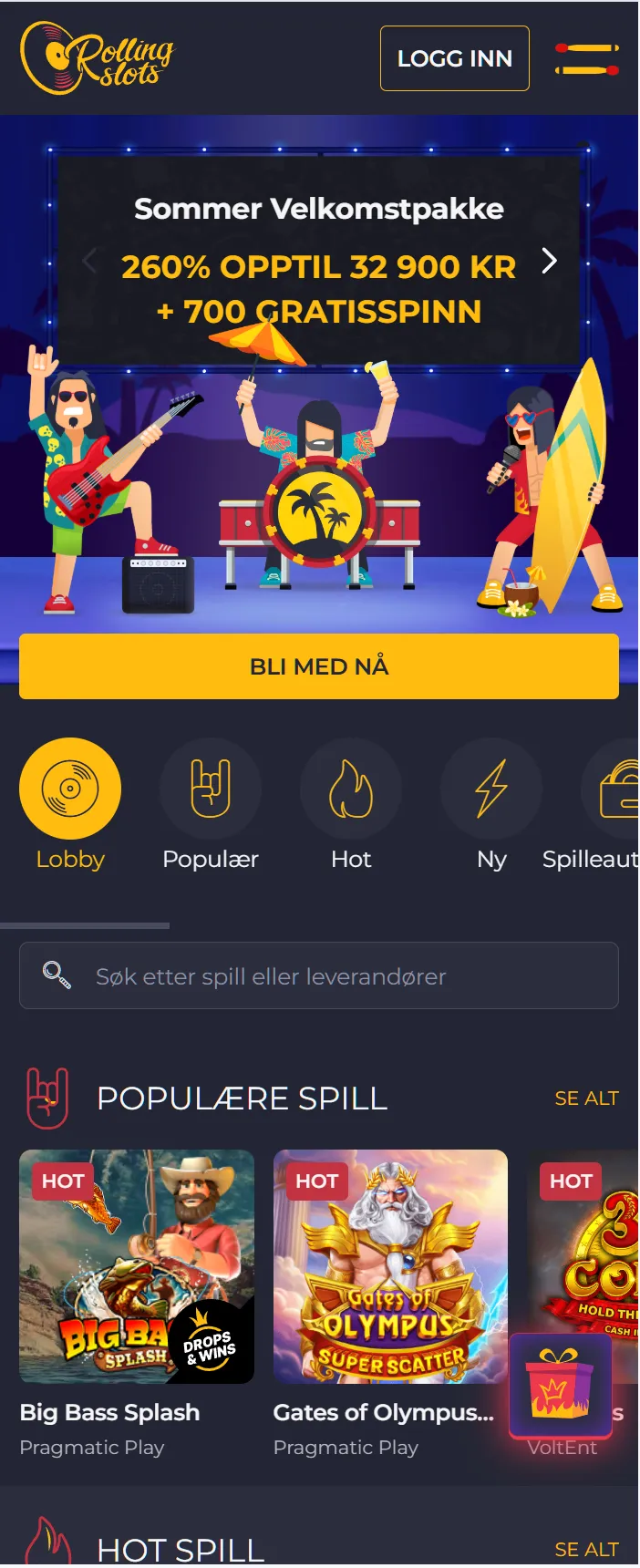 Rolling Slots mobil