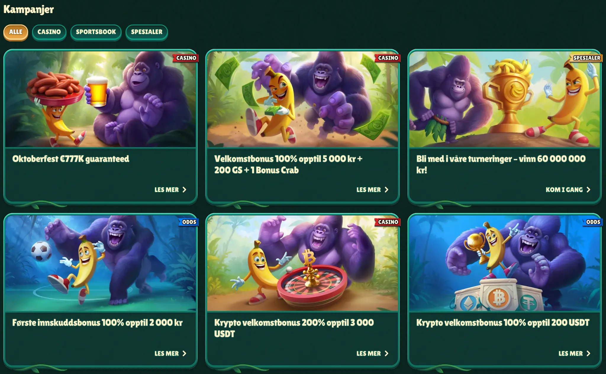 Bonuser og kampanjer Bonuser og kampanjer