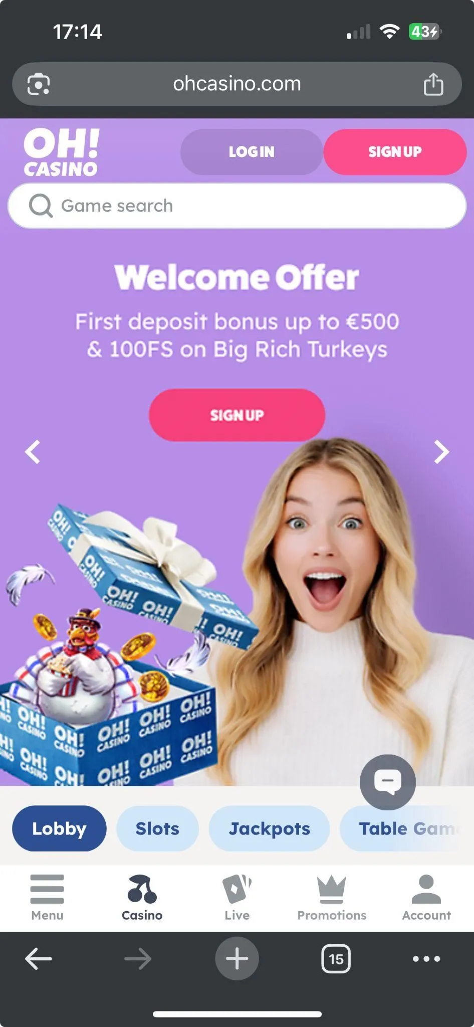 Oh casino og app Oh casino og app