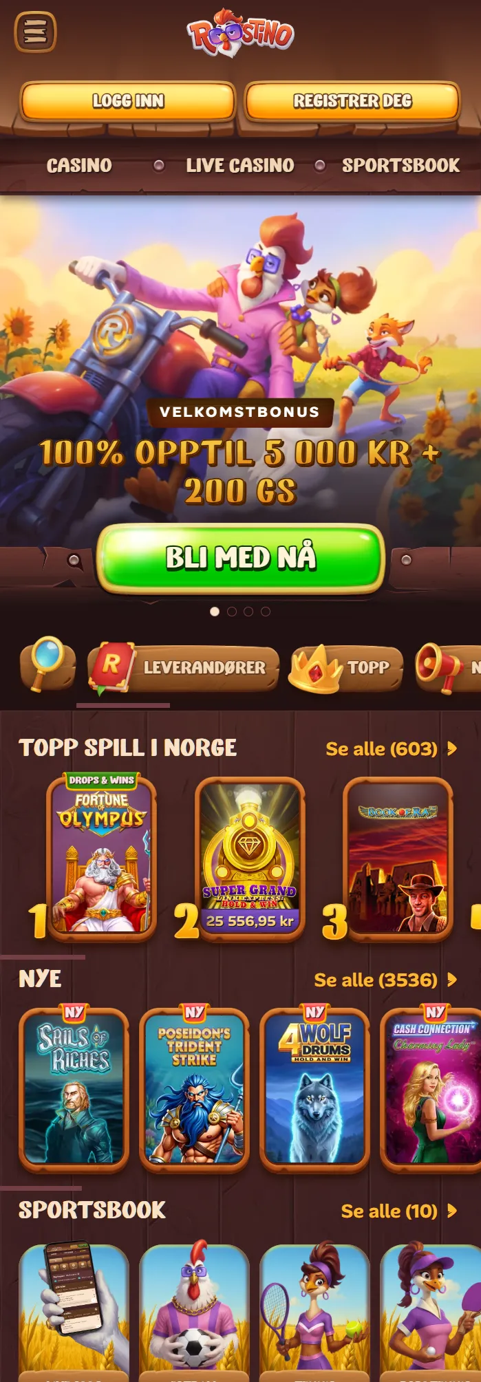 Roostino og app Roostino og app