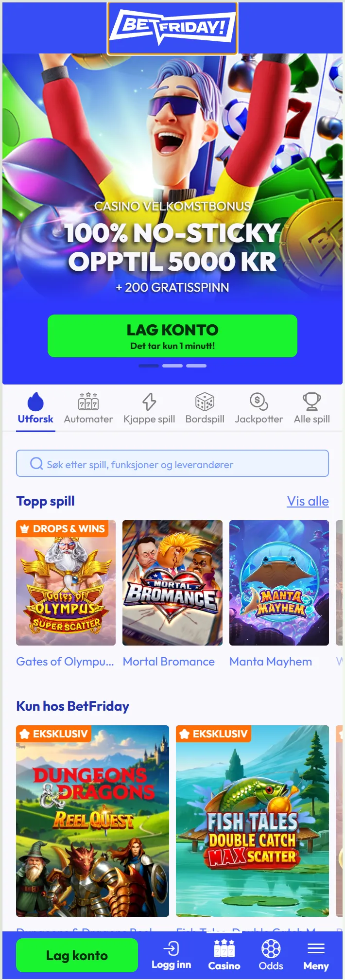 BetFriday og app