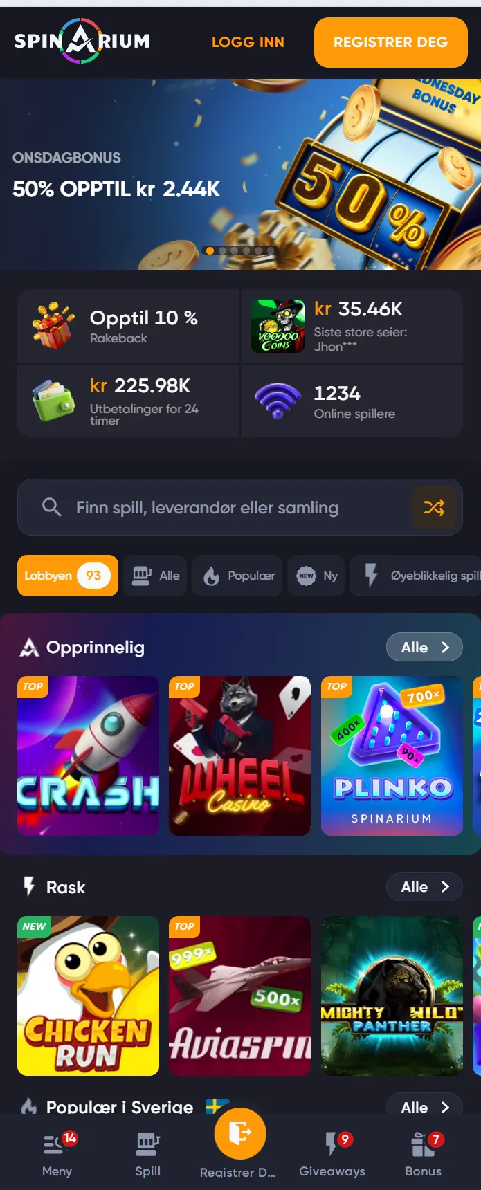 Spinarium og App