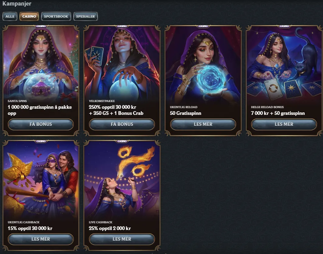 Bonuser og kampanjer Bonuser og kampanjer