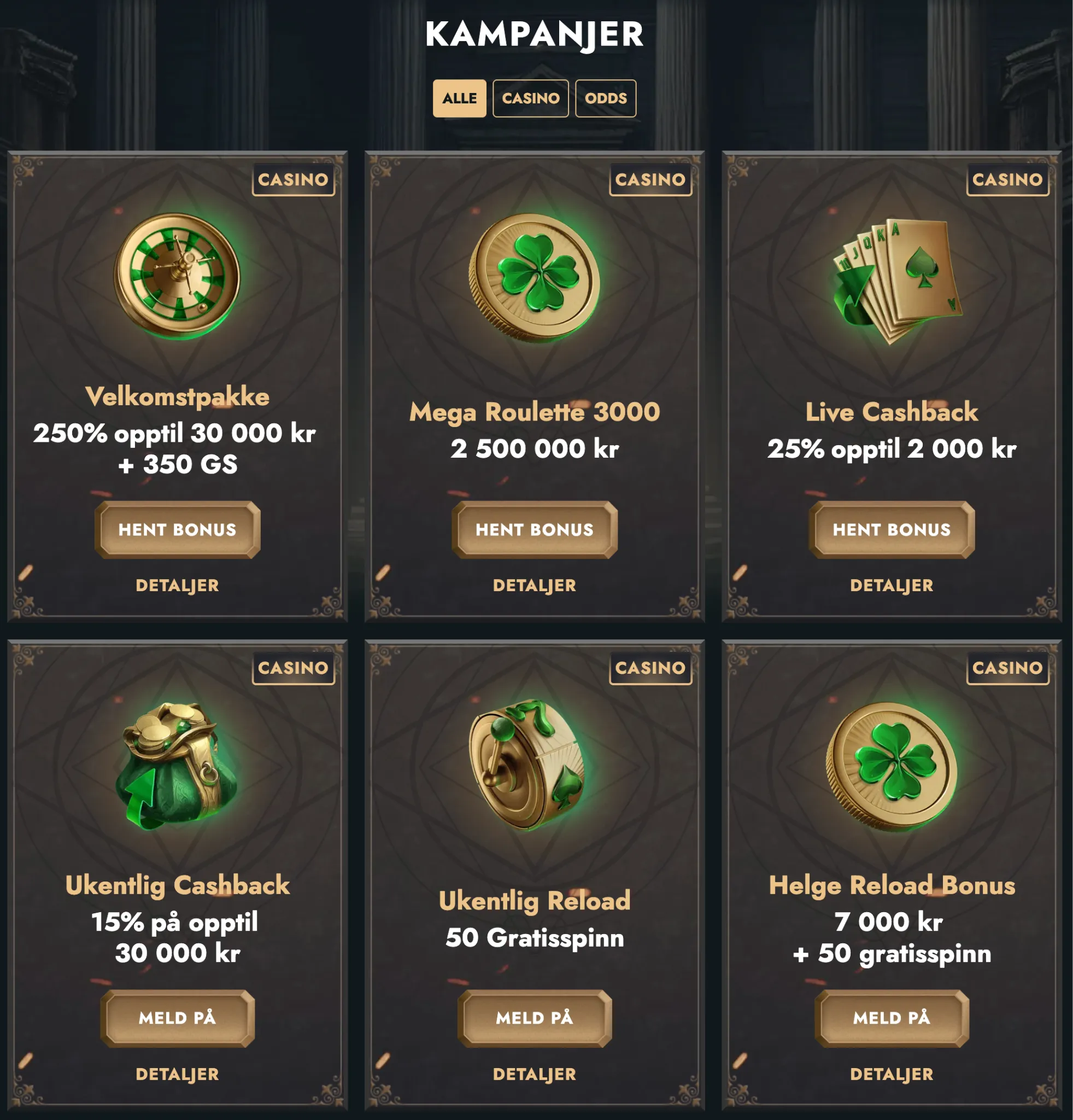 Bonuser og kampanjer Bonuser og kampanjer