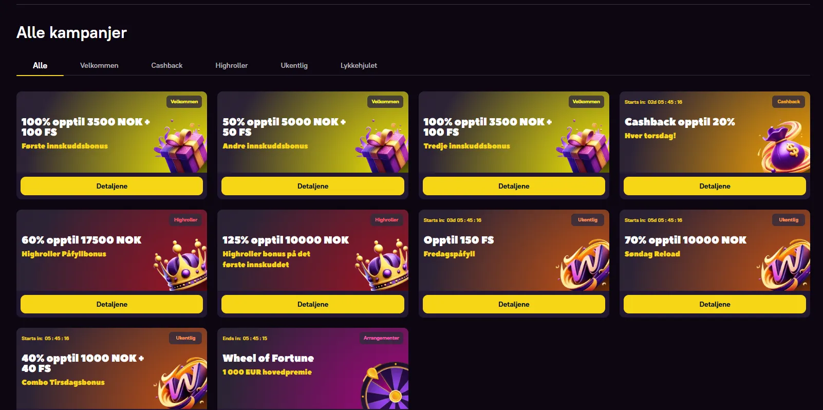 Bonuser og kampanjer