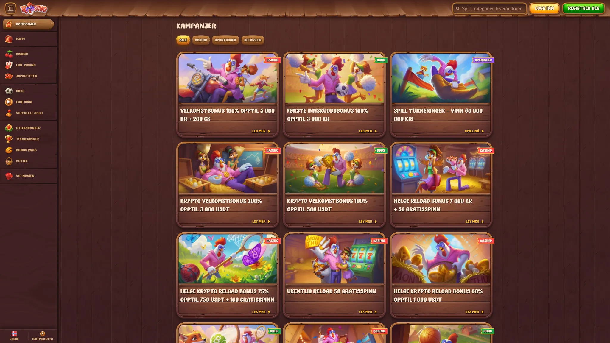 Bonuser og kampanjer Bonuser og kampanjer