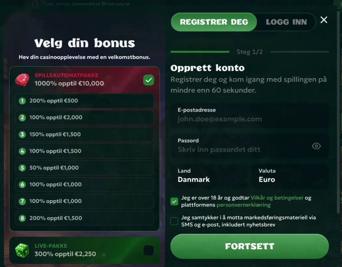 Bonuser og kampanjer Bonuser og kampanjer