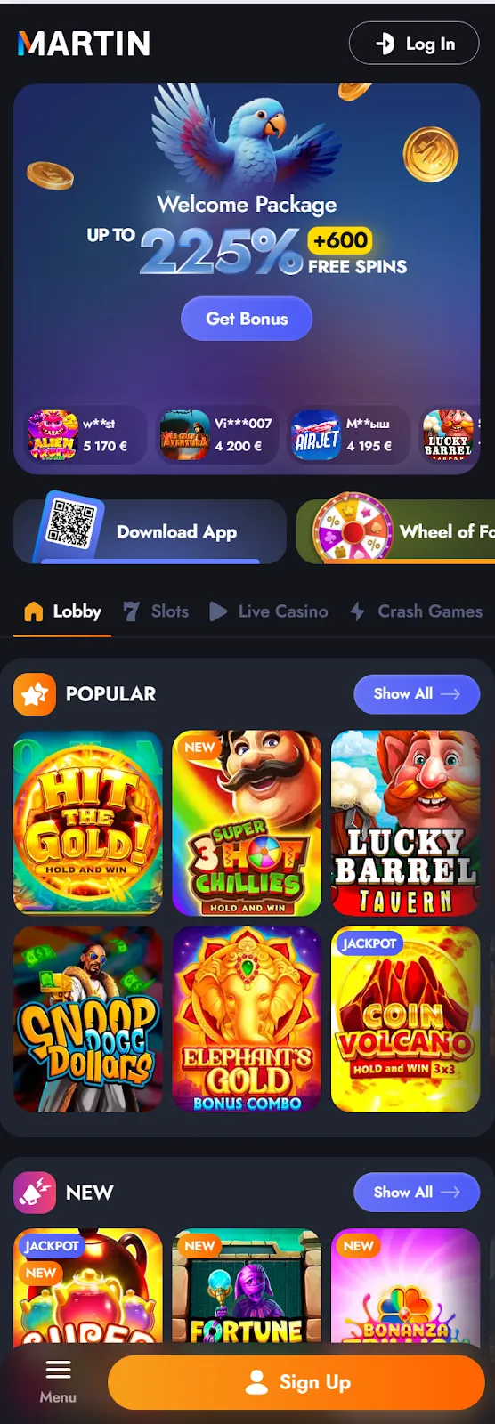 Martin på mobil og app Martin på mobil og app