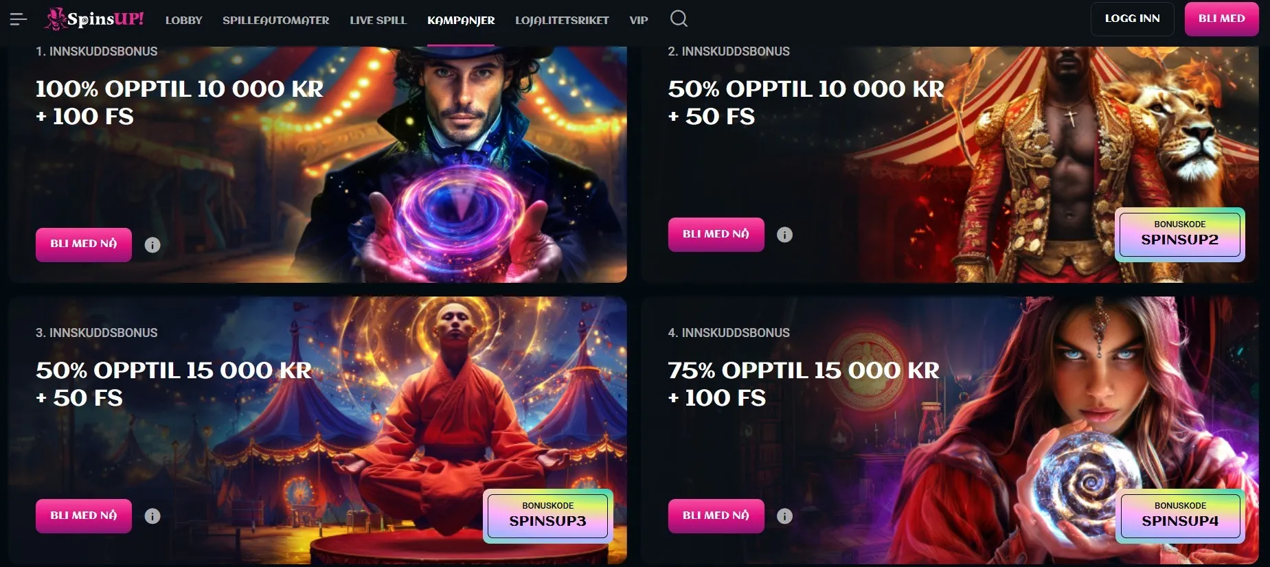 Bonuser og kampanjer Bonuser og kampanjer