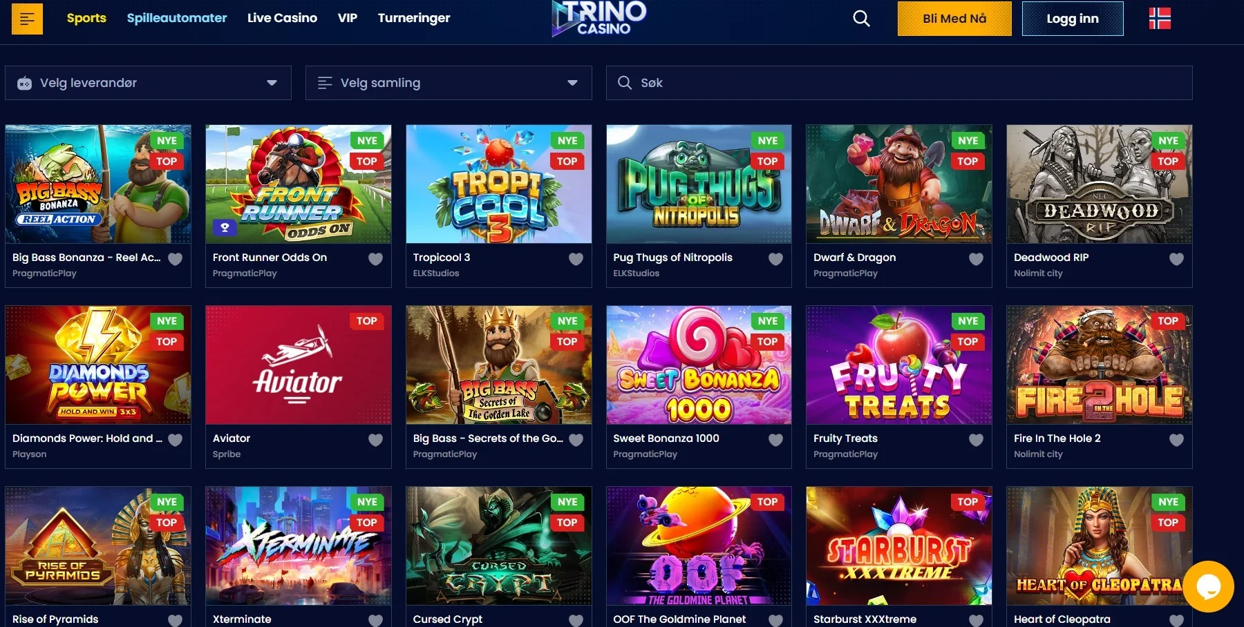 Spillutvalget hos casino Trino