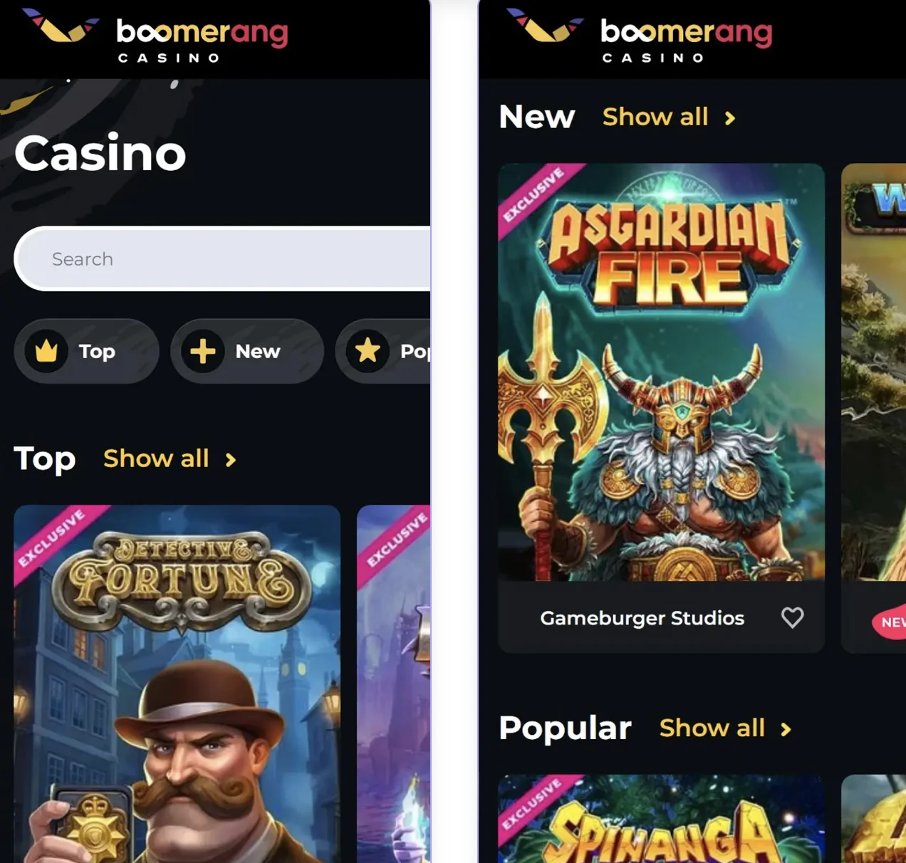Boomerang Casino Mobile Casino and App