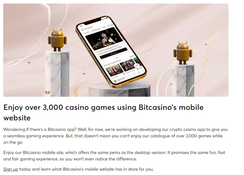 Bitcasino.io Mobile Casino and App