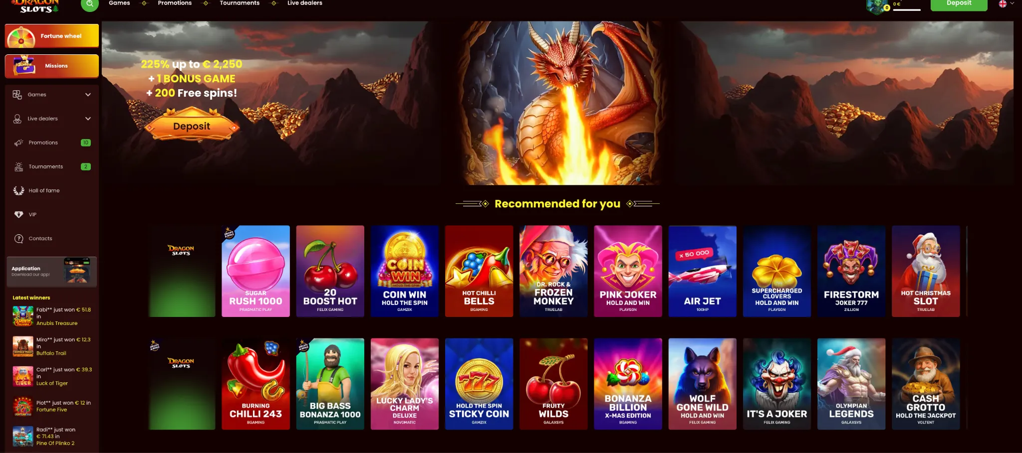 Dragonslots casino v&yacute;ber hier