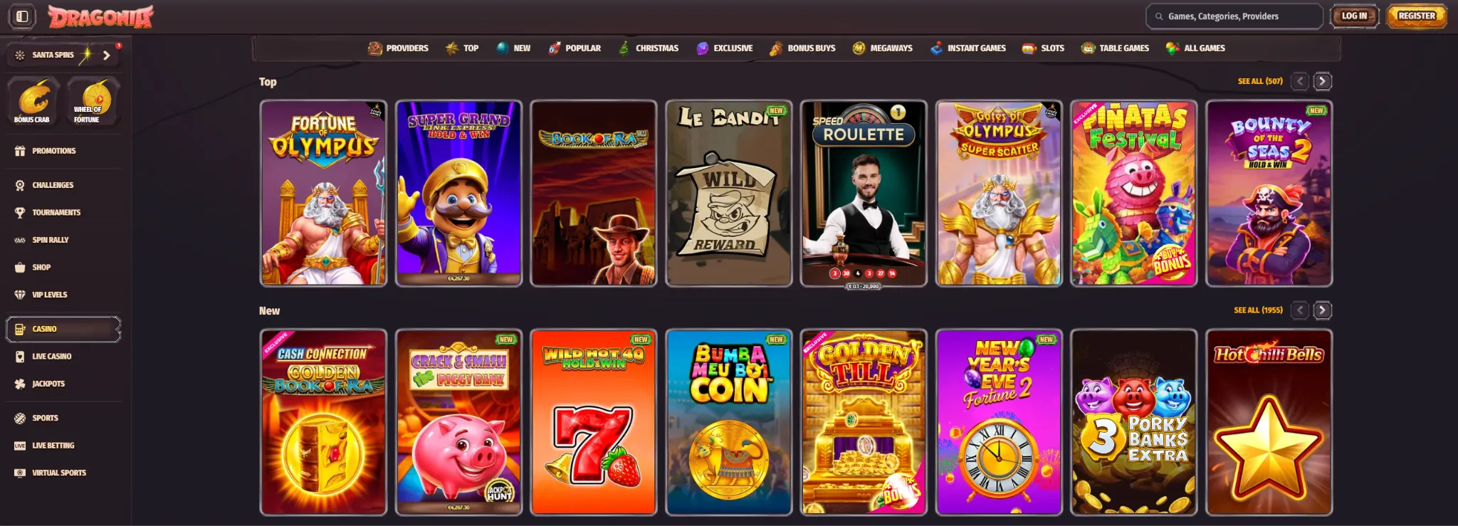Dragonia casino v&yacute;ber hier