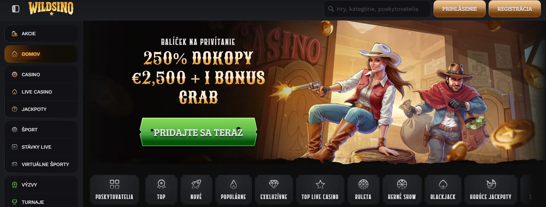 Wildsino online kasíno