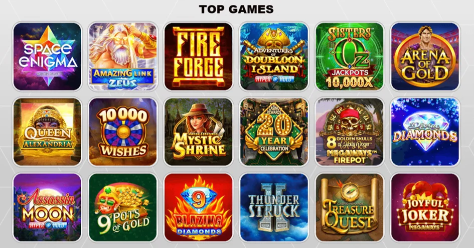 Zodiac casino výber hier