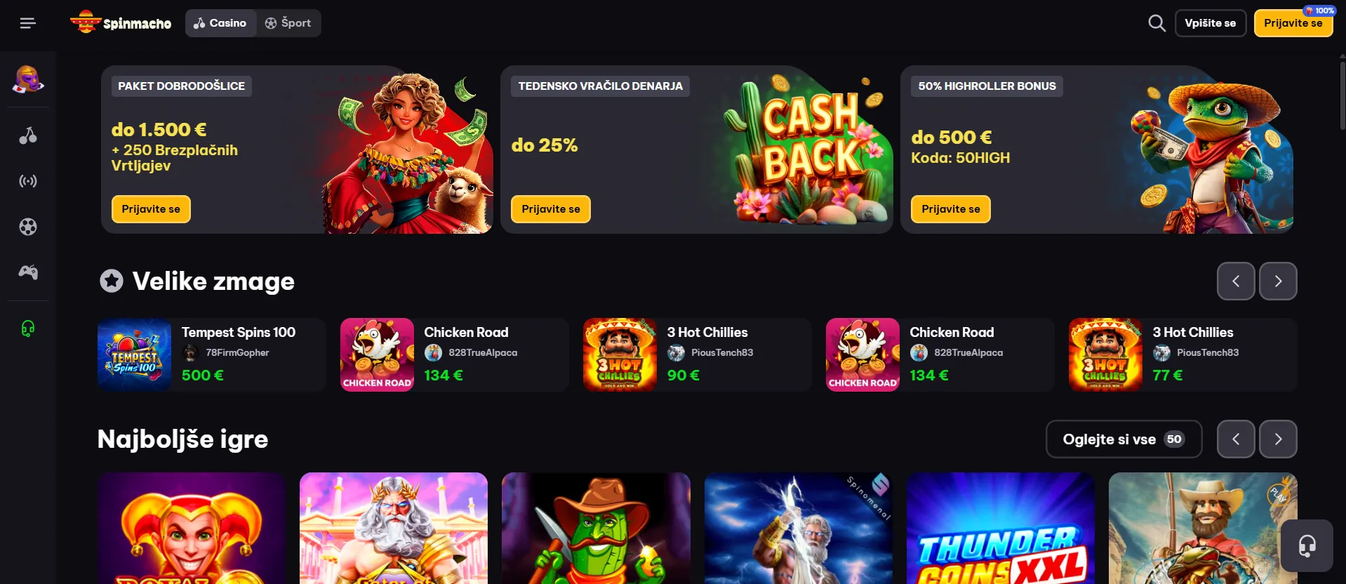 Spinmacho Casino
