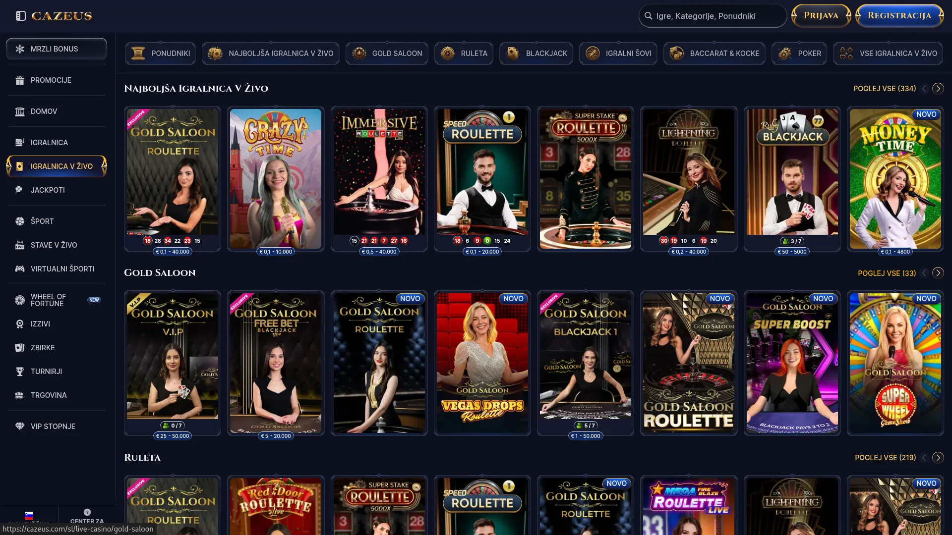 Ponudba iger Ponudba iger