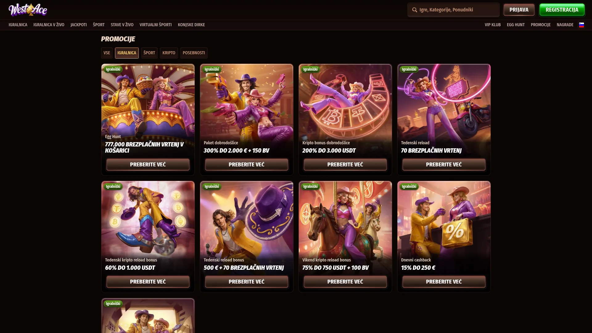 Bonusi in promocije Bonusi in promocije