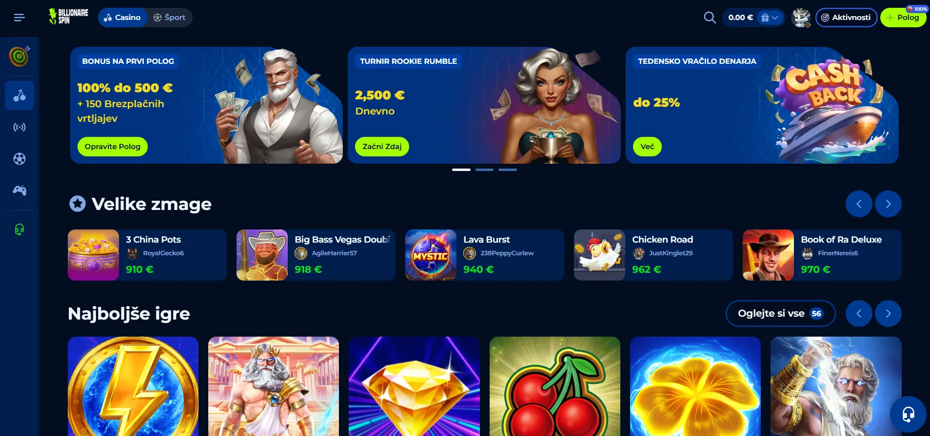 BillionaireSpin Casino