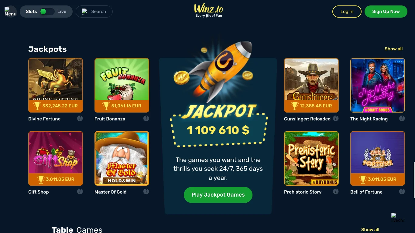 Winz online casino