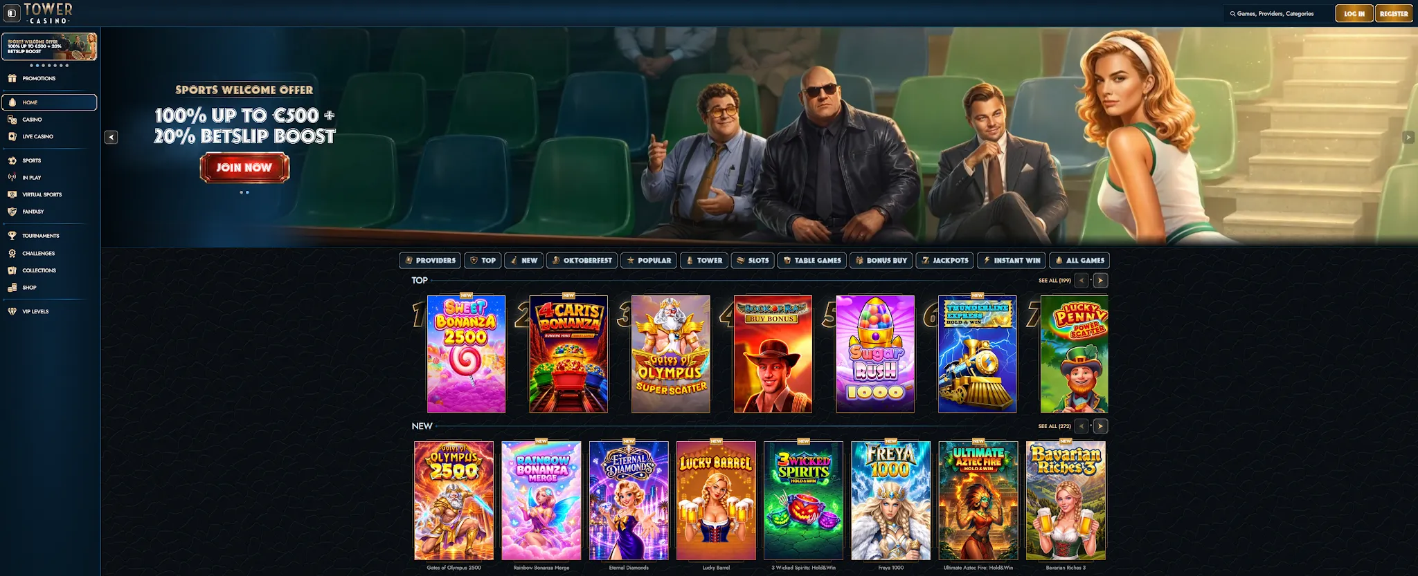 Domača stran Tower Casino