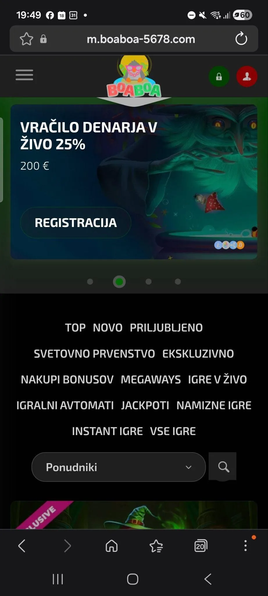 BoaBoa mobilna stran BoaBoa mobilna stran
