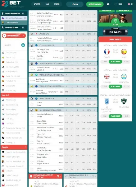 22bet mobilna aplikacija igre
