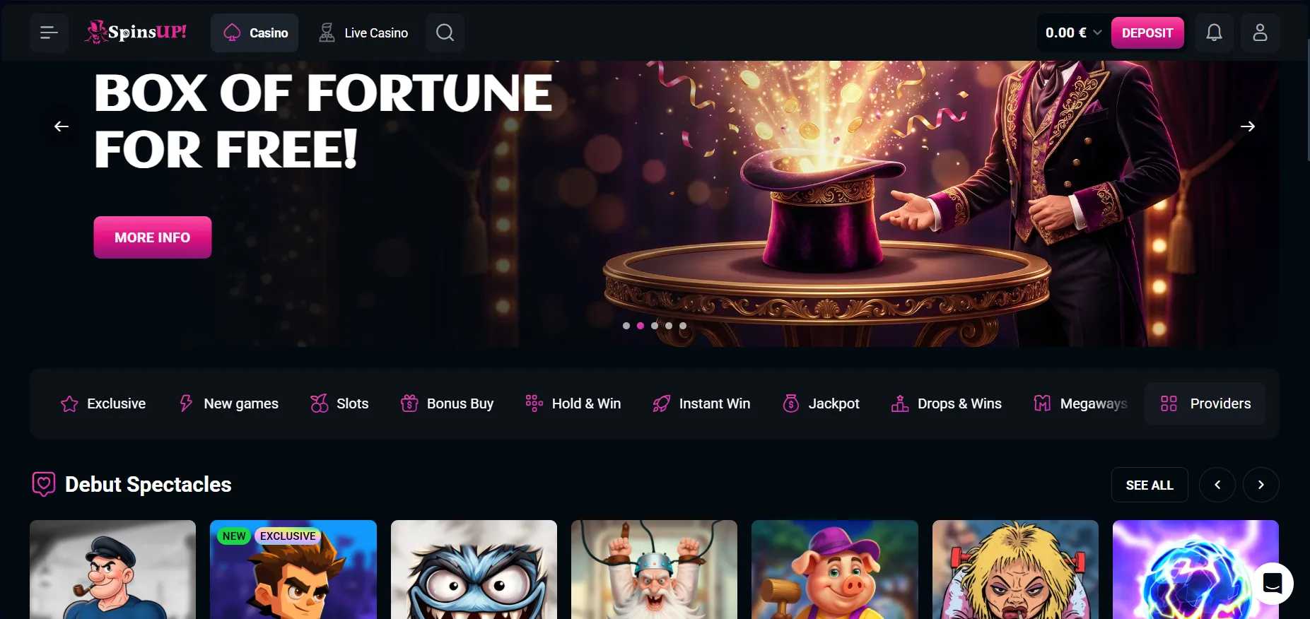 SpinsUP bonus dobrodo&scaron;lice