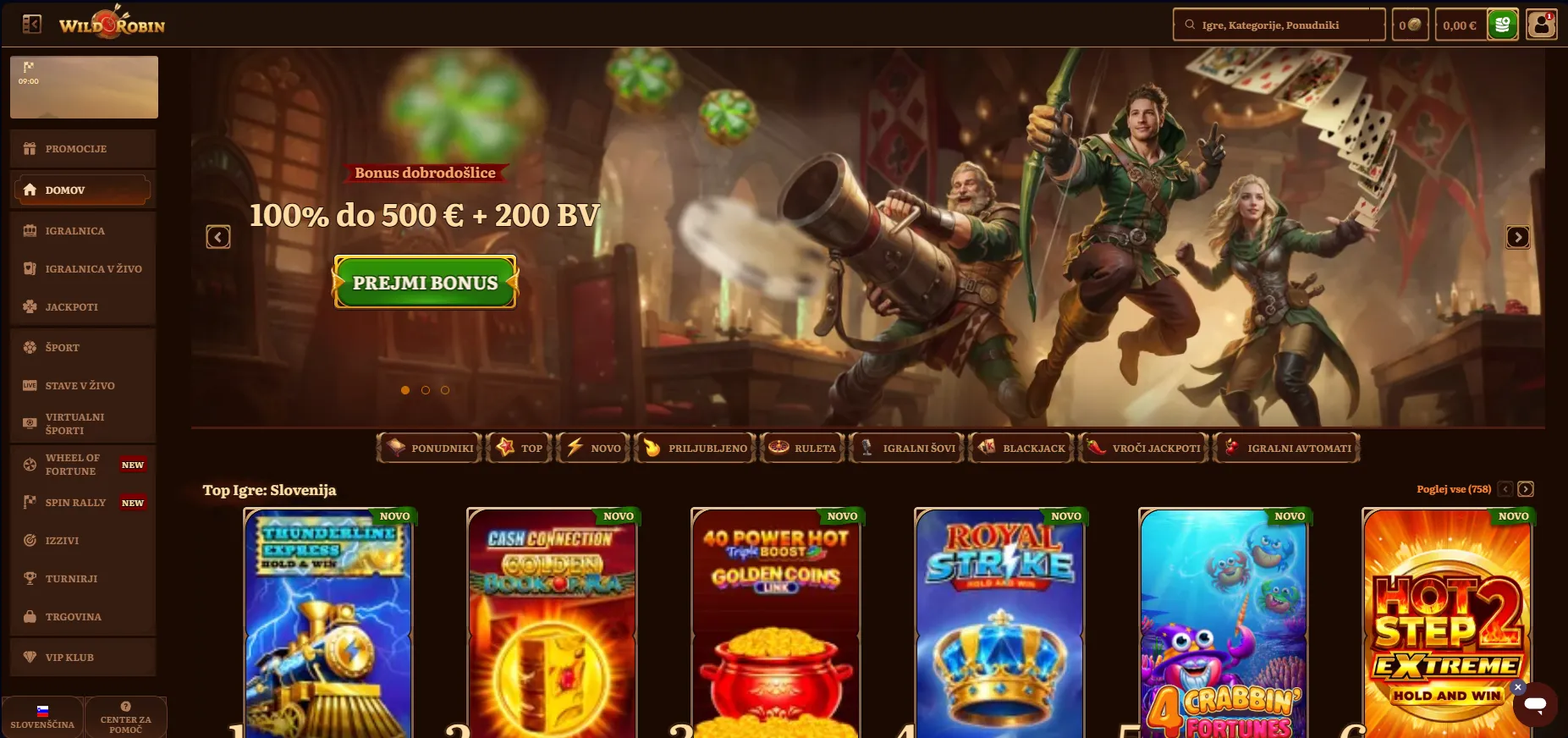 WildRobin Casino bonus dobrodo&scaron;lice