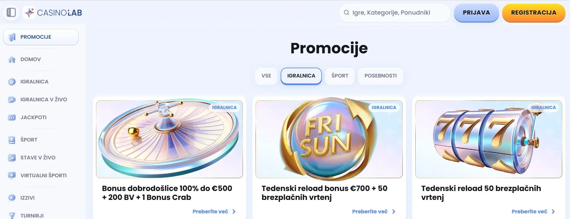 Bonusi in promocije