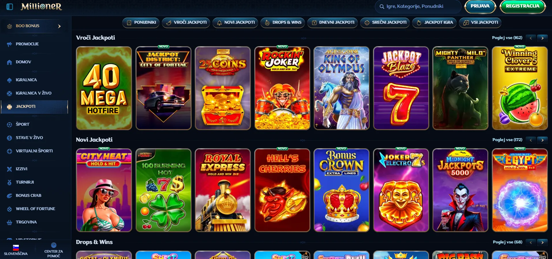 Millioner online casino