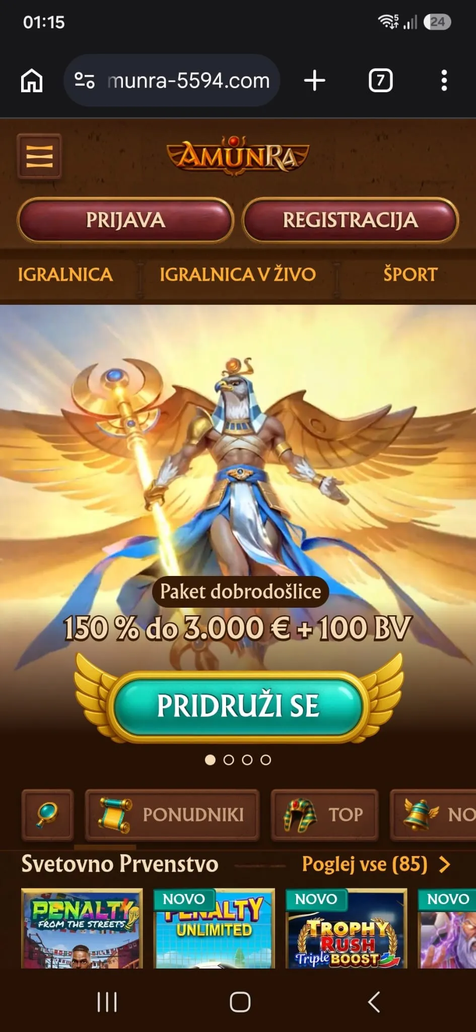 Amunra Casino na pametnem telefonu Amunra Casino na pametnem telefonu