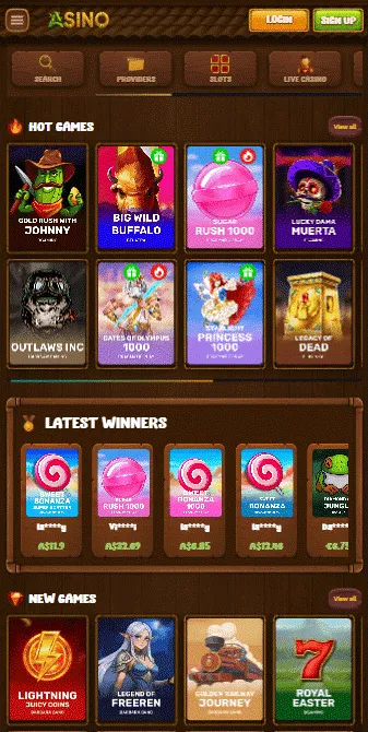 Asino Casino mobilna aplikacija