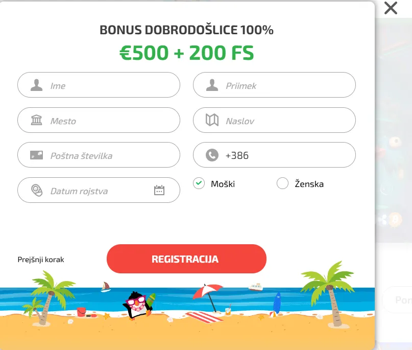 Podatki o računu Podatki o računu