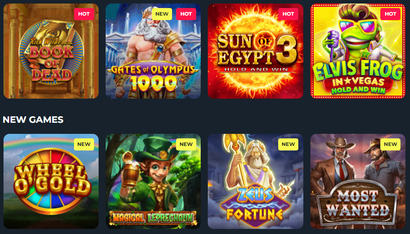 loki casino game selection