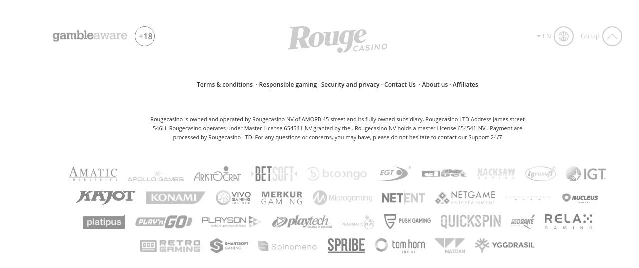 rouge casino license and software