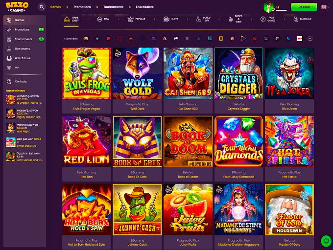 Bizzo Casino Games