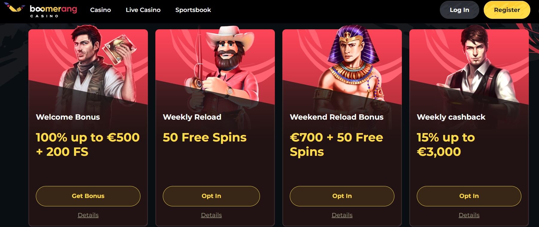 boomerang casino bonusar