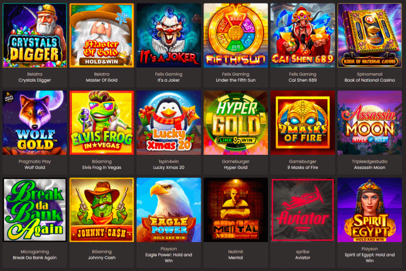 National Casino Game Selection