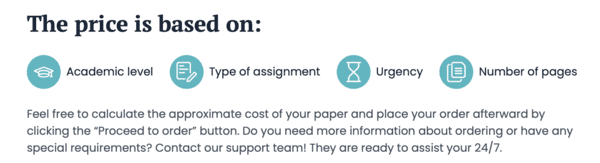 The cost of a paper on Superbpaper.com depends on academic level of my paper, the type of the assignment, the number of pages, and the deadline.