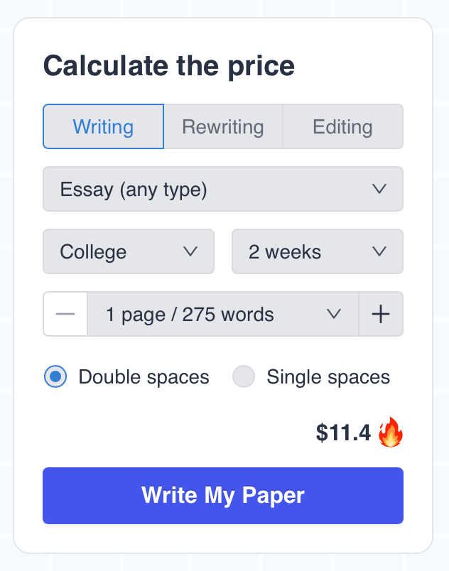 If you need to estimate the approximate cost of your assignment on Studyfy.com, you can use the online calculator.